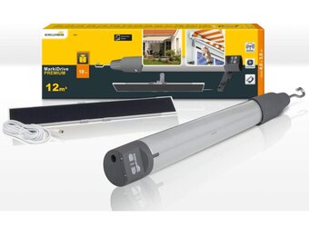 Schellenberg Premium Draadloze Zonneschermmotor - Voor zonneschermen tot 12 m² - Grijs