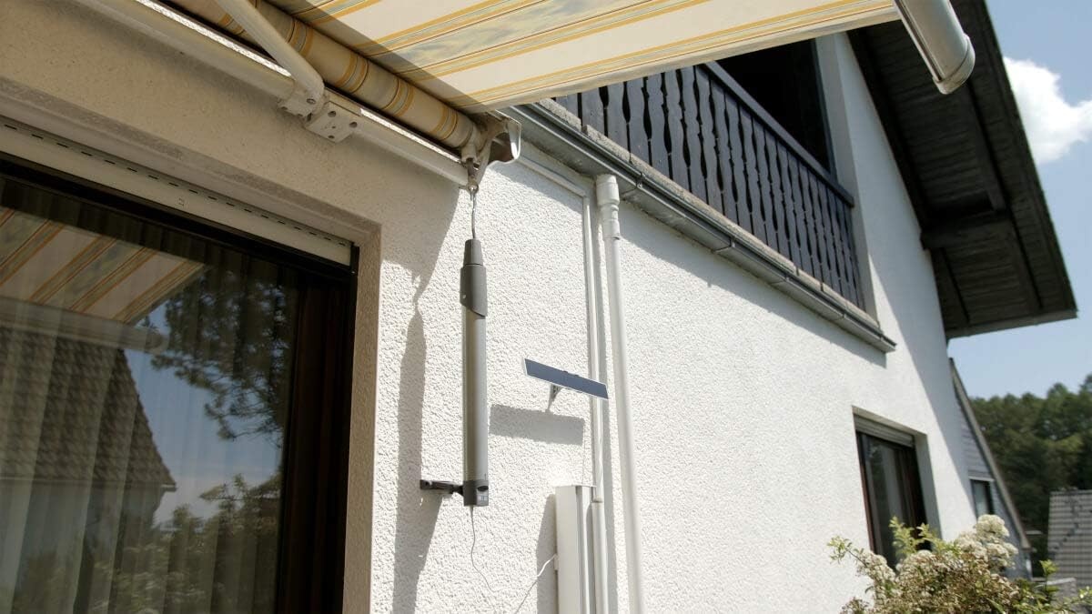 Schellenberg Premium Draadloze Zonneschermmotor - Voor zonneschermen tot 12 m² - Grijs