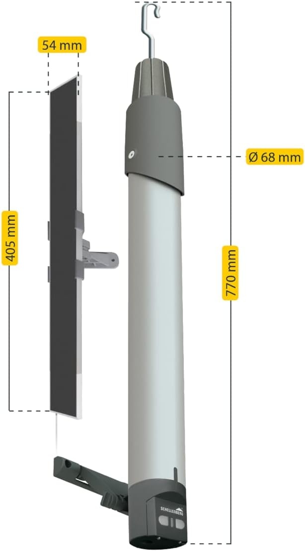 Schellenberg Premium Draadloze Zonneschermmotor - Voor zonneschermen tot 12 m² - Grijs