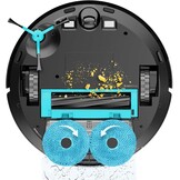 Cecotec Conga 9990 AI Spin Revolution Ultra Power Home robotstofzuiger, 10.000 Pa, lasernavigatie, automatische lediging, kunstmatige intelligentie, omzeilt objecten, app-bediening, 240 minuten
