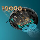 Cecotec Conga 9990 AI Spin Revolution Ultra Power Home robotstofzuiger, 10.000 Pa, lasernavigatie, automatische lediging, kunstmatige intelligentie, omzeilt objecten, app-bediening, 240 minuten
