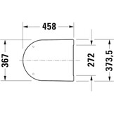 Duravit ME by Starck toiletbril met softclose - Duroplast - Wit - 45,8 cm