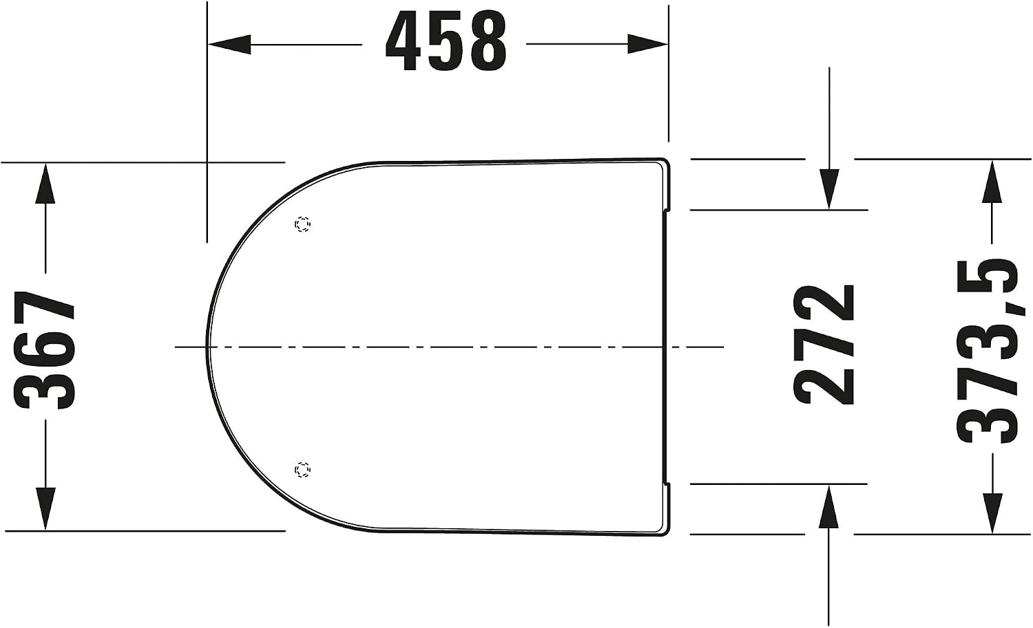 Duravit ME by Starck toiletbril met softclose - Duroplast - Wit - 45,8 cm
