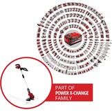 Einhell Accu Grasstrimmer GE-CT 18 Li - 18V - 24 cm - Inclusief 2.0 Ah Accu en Lader - Rood