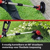 Einhell Accu Grasstrimmer GE-CT 18 Li - 18V - 24 cm - Inclusief 2.0 Ah Accu en Lader - Rood