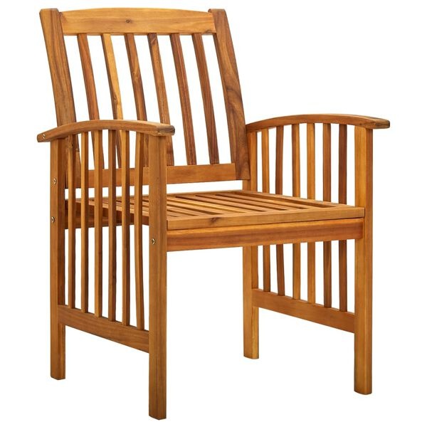 vidaXL Tuinstoelen 3 st met kussens massief acaciahout