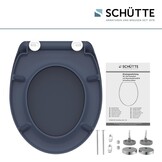 SCHÜTTE Wc-bril Anthraciet met automatische sluiting, toiletdeksel met snelsluiting voor eenvoudige reiniging, Duroplast wc-deksel (max. belasting van de wc-bril 150 kg)