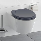 SCHÜTTE Wc-bril Anthraciet met automatische sluiting, toiletdeksel met snelsluiting voor eenvoudige reiniging, Duroplast wc-deksel (max. belasting van de wc-bril 150 kg)
