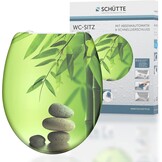 SCHÜTTE Wc-bril Anthraciet met automatische sluiting, toiletdeksel met snelsluiting voor eenvoudige reiniging, Duroplast wc-deksel (max. belasting van de wc-bril 150 kg)
