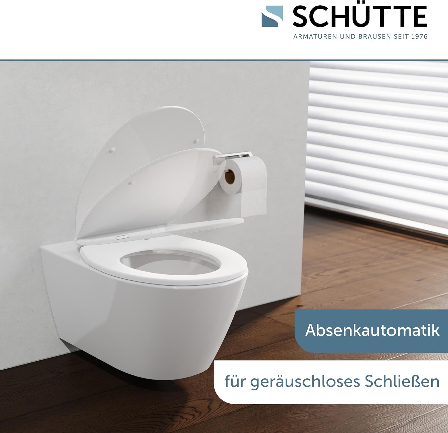 Schütte WC-bril met softclose – Wit – Thermoplast – 44,4 x 37,4 cm