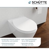 Schütte WC-bril met softclose – Wit – Thermoplast – 44,4 x 37,4 cm