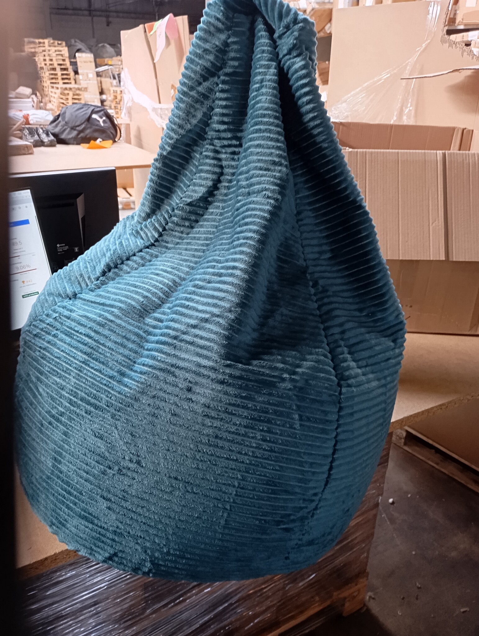 Icon Dalton Kinderzitzak - Corduroy - 65 x 69 x 59 cm - Teal