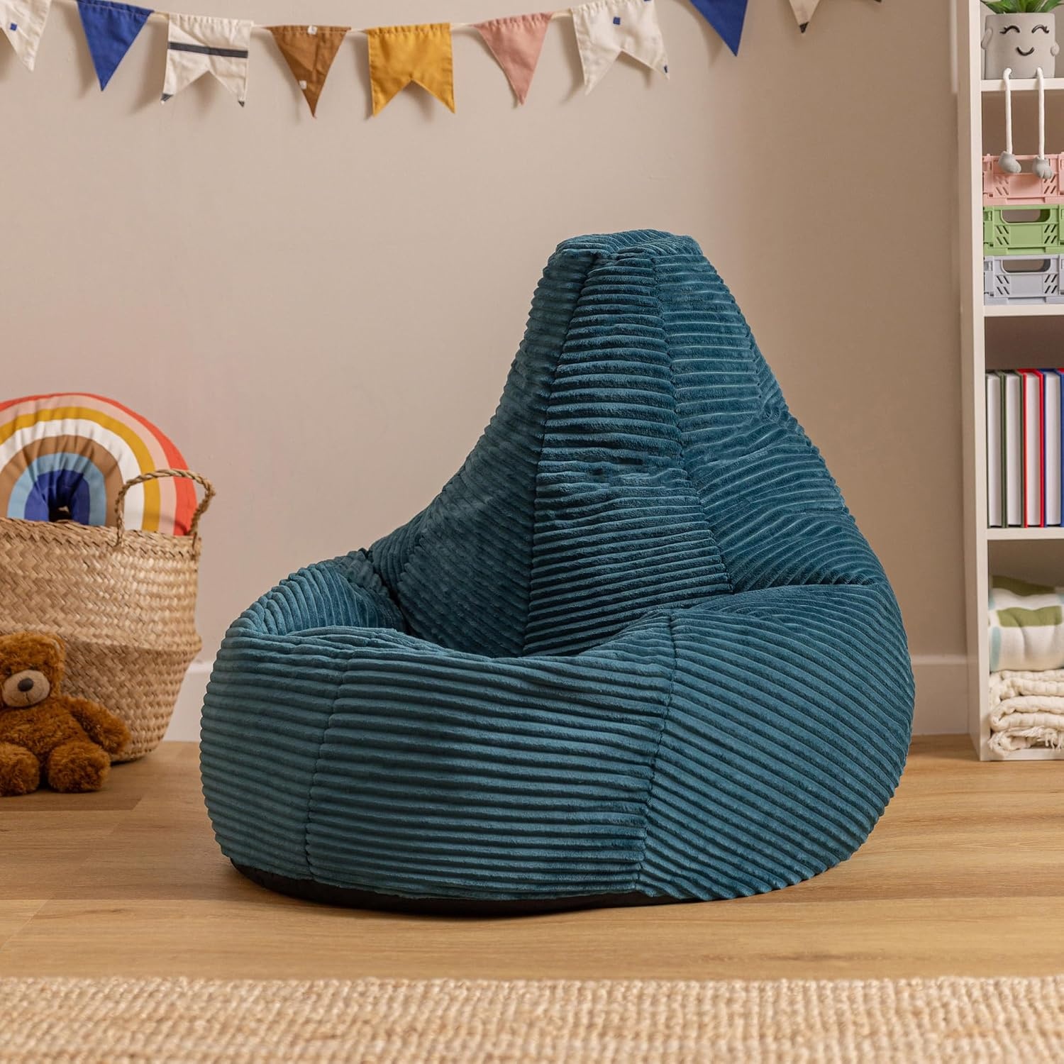 Icon Dalton Kinderzitzak - Corduroy - 65 x 69 x 59 cm - Teal