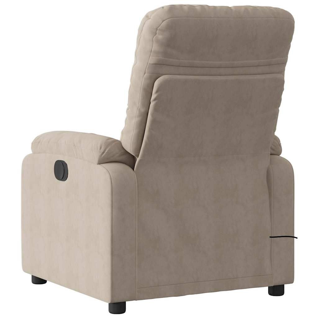 vidaXL Massagestoel microvezelstof taupe