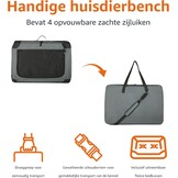 Amazon Basics Draagbare Hondenbench - Opvouwbaar - Maat L (91 x 61 x 61 cm) - Grijs