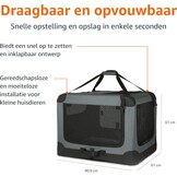 Amazon Basics Draagbare Hondenbench - Opvouwbaar - Maat L (91 x 61 x 61 cm) - Grijs