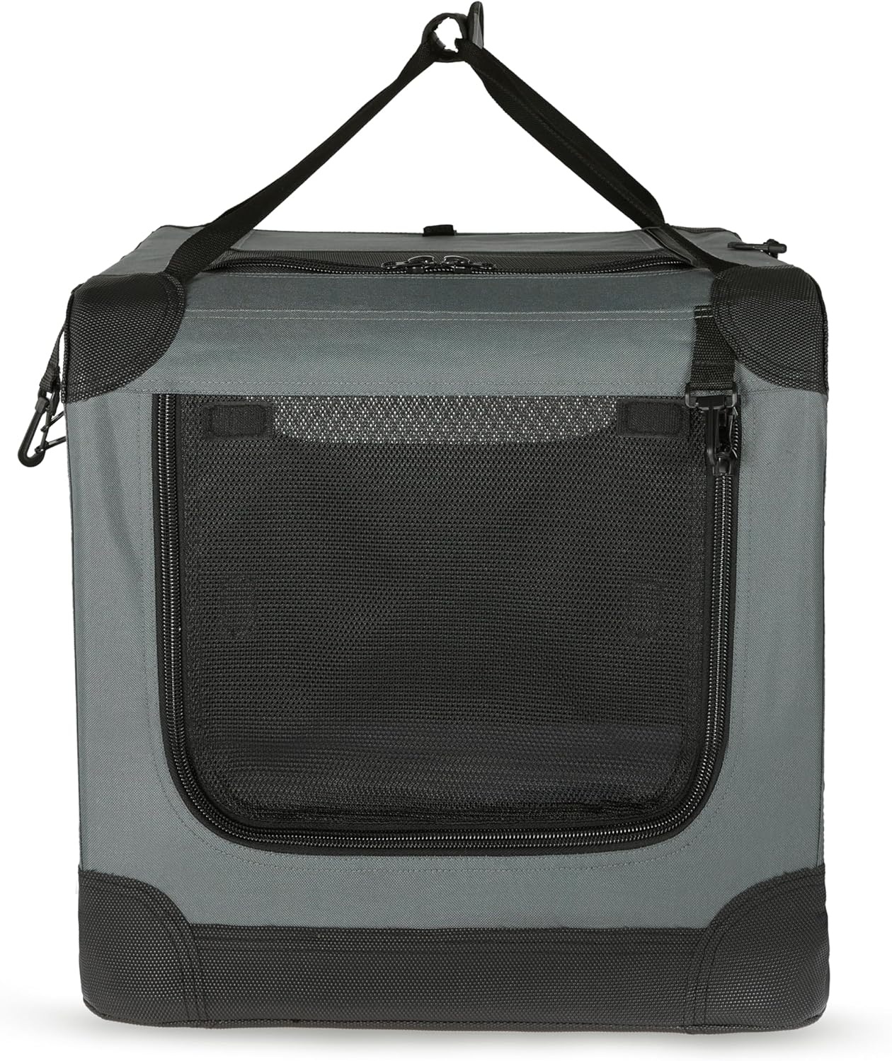 Amazon Basics Draagbare Hondenbench - Opvouwbaar - Maat L (91 x 61 x 61 cm) - Grijs