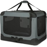 Amazon Basics Draagbare Hondenbench - Opvouwbaar - Maat L (91 x 61 x 61 cm) - Grijs