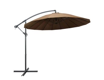 vidaXL Zweefparasol met aluminium paal 3 m taupe