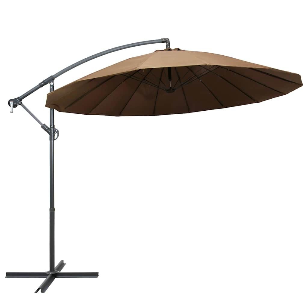 vidaXL Zweefparasol met aluminium paal 3 m taupe