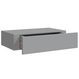 Wandschap met Lade 40 cm Grijs MDF - 83% Korting