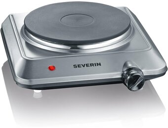 SEVERIN Compacte Kookplaat 18 cm - 1500W - RVS/Zwart