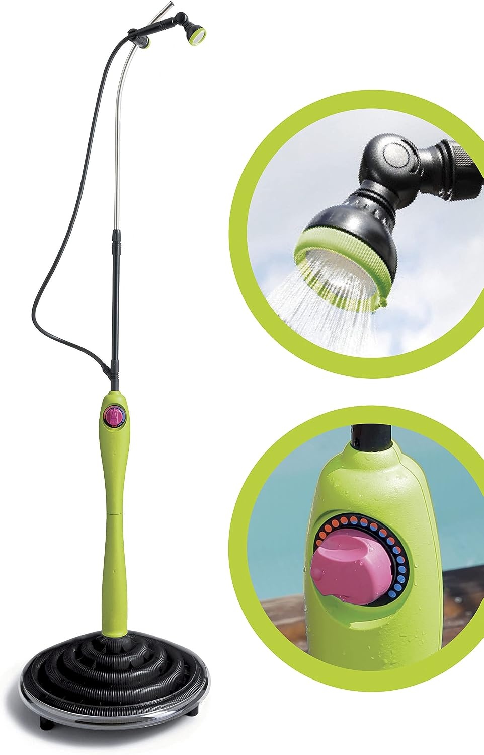G.F. Garden Sunny Style Premium Zonneboiler Douche - Kalkgroen - In Hoogte Verstelbaar 140-210 cm