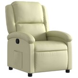 Luxe Crèmekleurige Echt Leren Fauteuil - 20% Korting