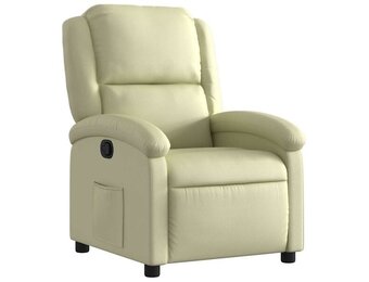 Luxe Crèmekleurige Echt Leren Fauteuil - 20% Korting