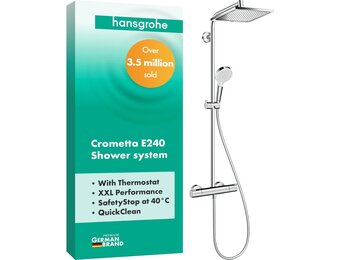 Hansgrohe Crometta E 240 Douchesysteem met Thermostaat - 240 mm - Chroom