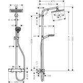 Hansgrohe Crometta E 240 Douchesysteem met Thermostaat - 240 mm - Chroom