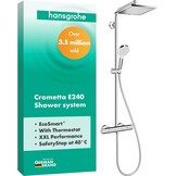 Hansgrohe Crometta E 240 Douchesysteem met Thermostaat - 240 mm - Chroom