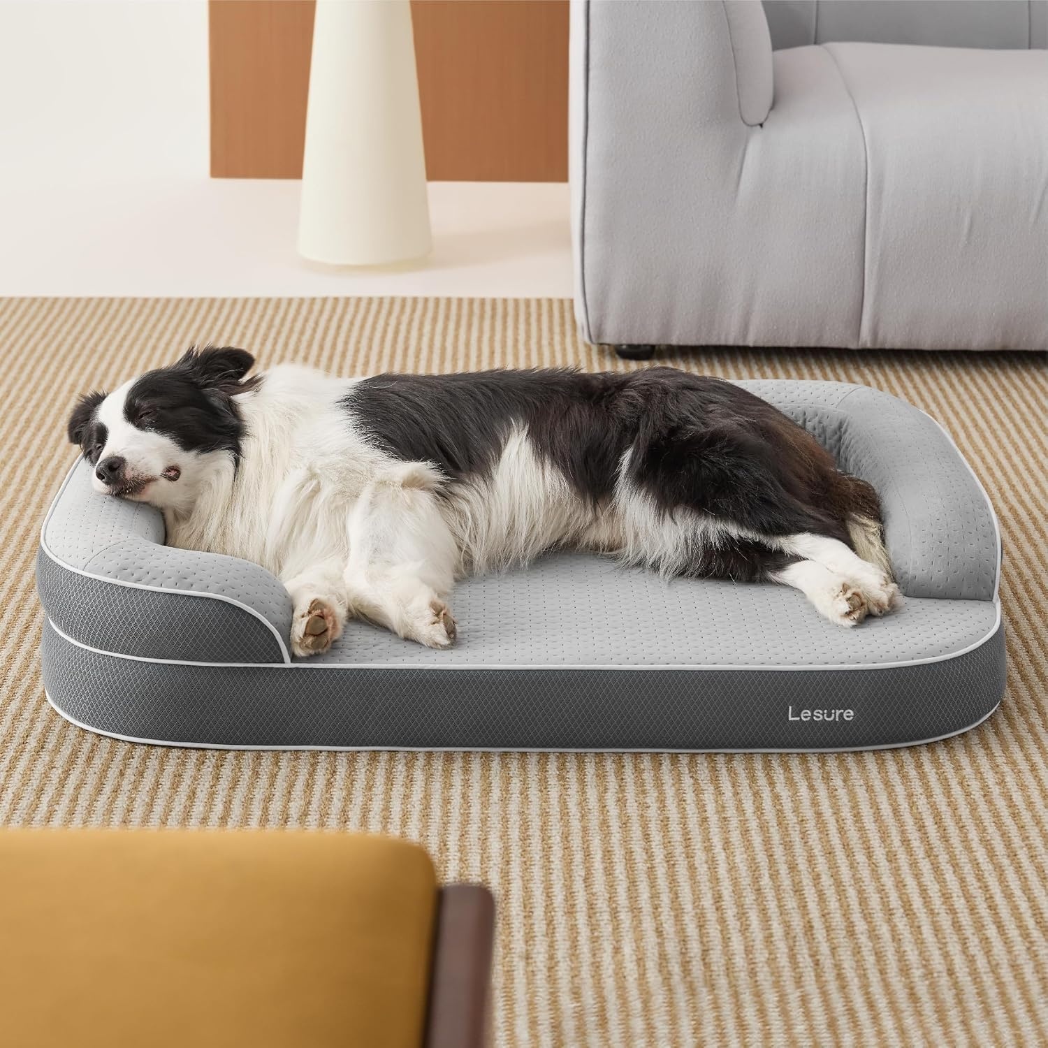 LE SURE RealOrtho™ traagschuim hondenbed groot - orthopedische hondenbank