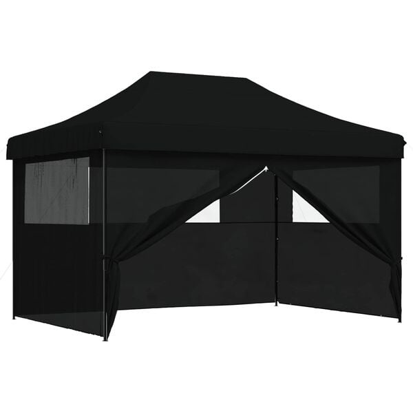 vidaXL Partytent 279 x 410 x 315 cm Zwart Oxford Stof