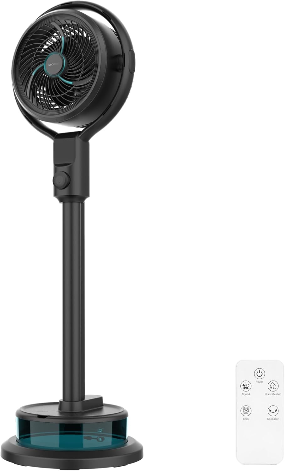 Cecotec EnergySilence 390 Freshessence Ace staande ventilator, 50 W, inhoud 1,65 l, afstandsbediening, 8 snelheden, automatische oscillatie, led-display en timer