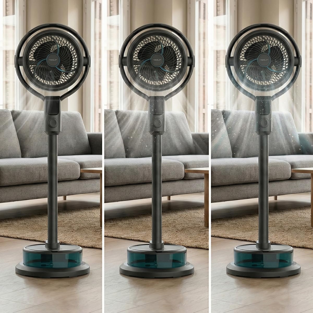 Cecotec EnergySilence 390 Freshessence Ace staande ventilator, 50 W, inhoud 1,65 l, afstandsbediening, 8 snelheden, automatische oscillatie, led-display en timer