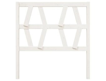 Hoofdbord Massief Grenenhout Wit 96x4x100 cm - 70% Korting