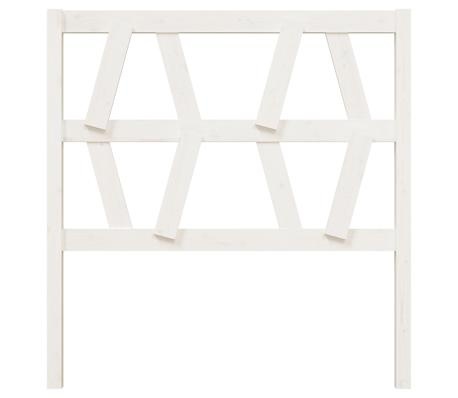 Hoofdbord Massief Grenenhout Wit 96x4x100 cm - 70% Korting