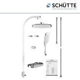 Schütte Madagaskar Douchesysteem met Regendouche - Aluminium - Wit