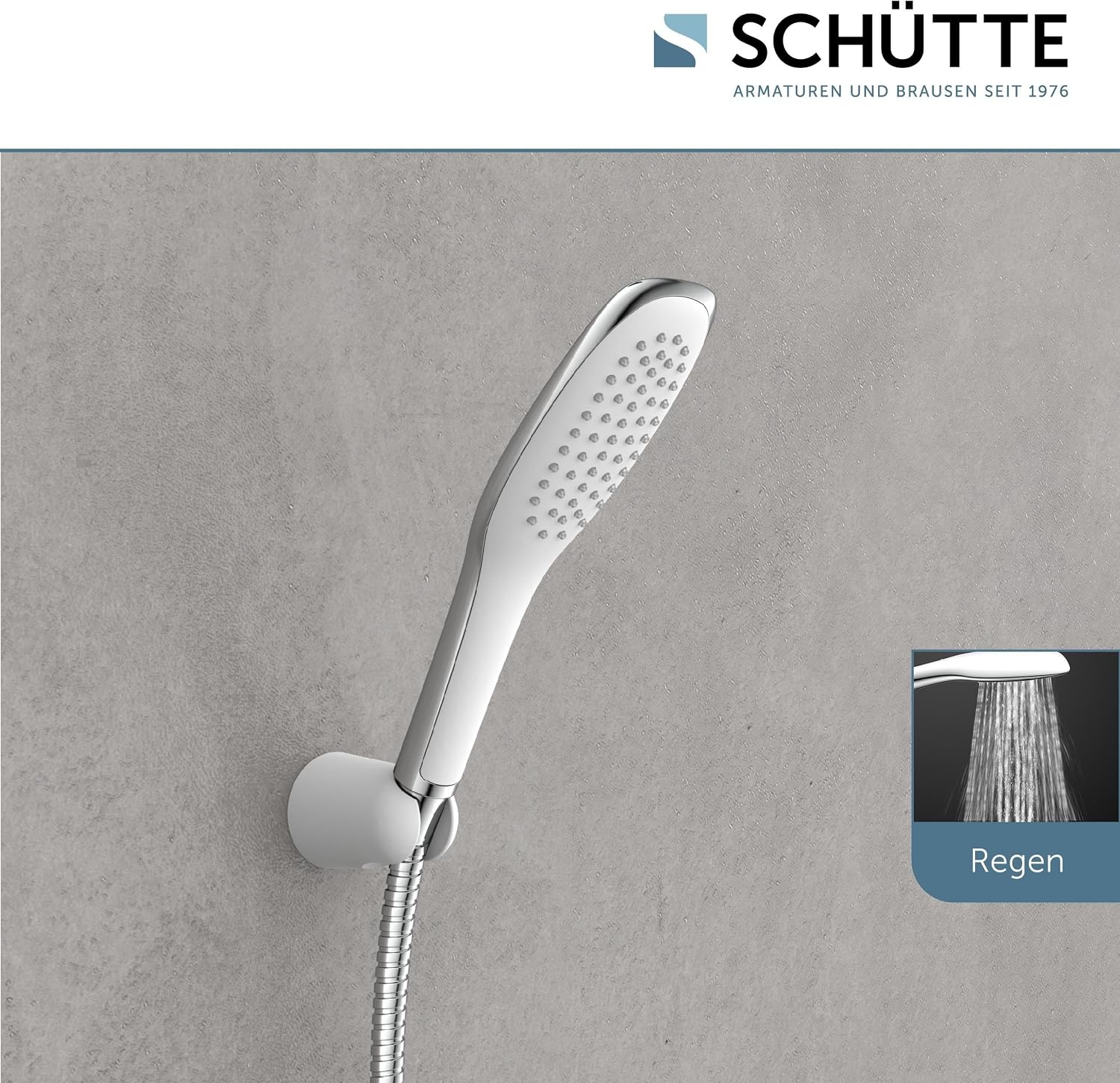 Schütte Madagaskar Douchesysteem met Regendouche - Aluminium - Wit