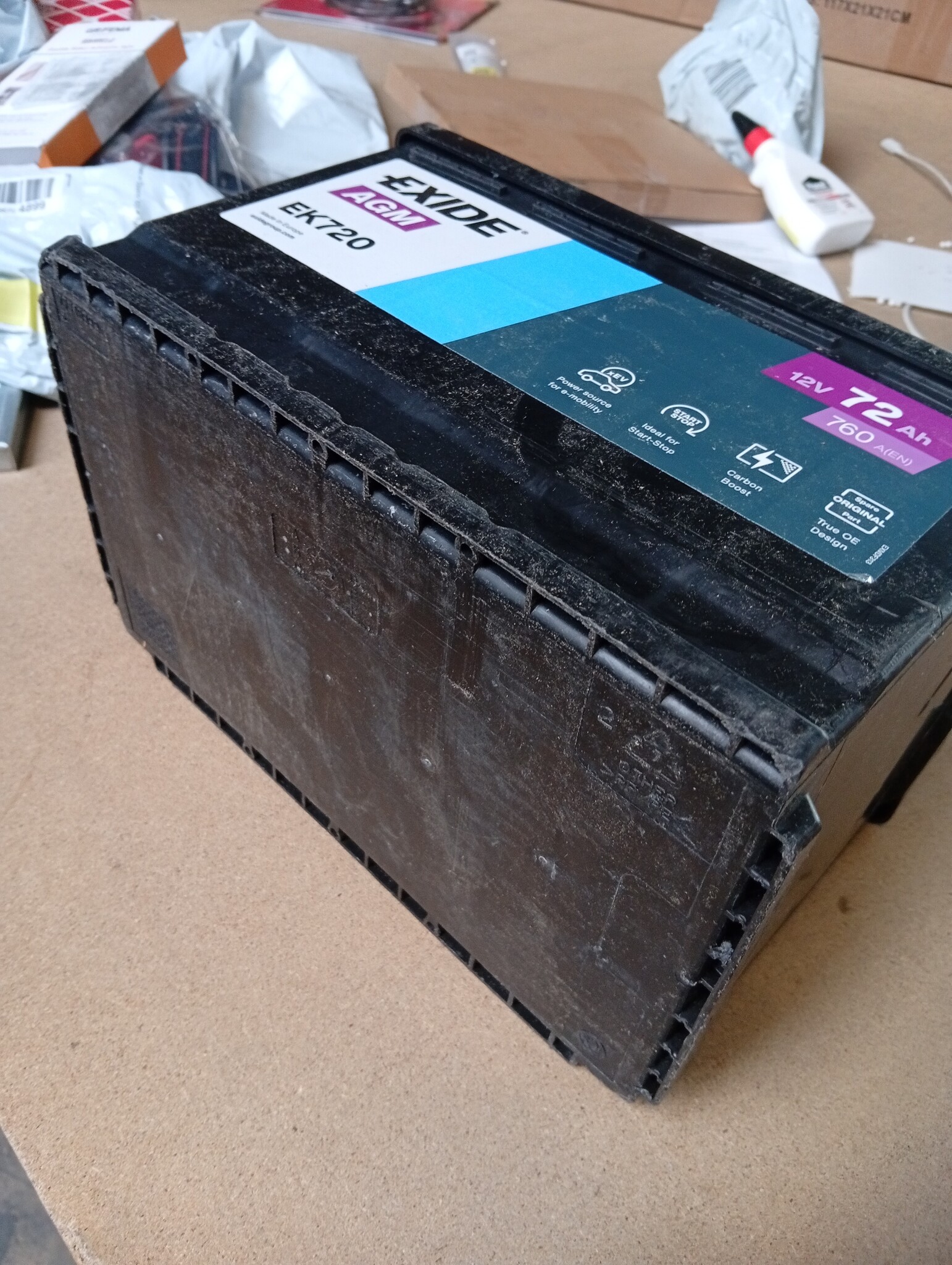 Exide EK720 AGM Autoaccu 72Ah 760A - 278x175x190 mm