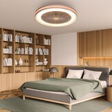 Zenlavia Moderne Deckenventilator met Verlichting, RGB LED, 47 cm, Wit