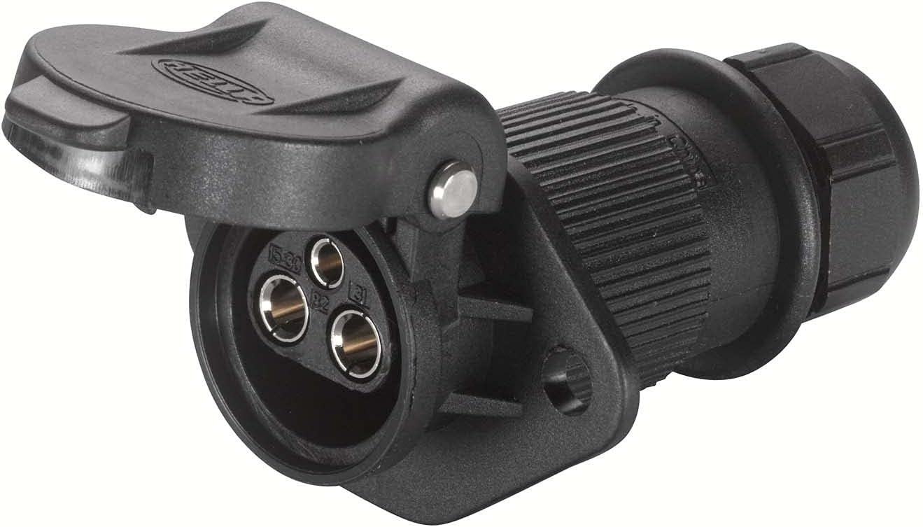 HELLA 3-polige contactdoos DIN 9680 - 26 mm inbouwdiameter