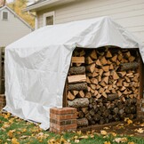 Wit waterdicht buitenzeil, dekzeil met oogjes van polyethyleen, waterdicht zeil voor buiten, tuin, paviljoen, camping, zwembad, auto, boot, hout, 4 x 6 m