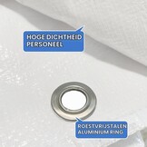 Wit waterdicht buitenzeil, dekzeil met oogjes van polyethyleen, waterdicht zeil voor buiten, tuin, paviljoen, camping, zwembad, auto, boot, hout, 4 x 6 m