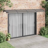 vidaXL Deurluifel 400x100 cm polycarbonaat zwart