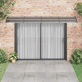 vidaXL Deurluifel 400x100 cm polycarbonaat zwart