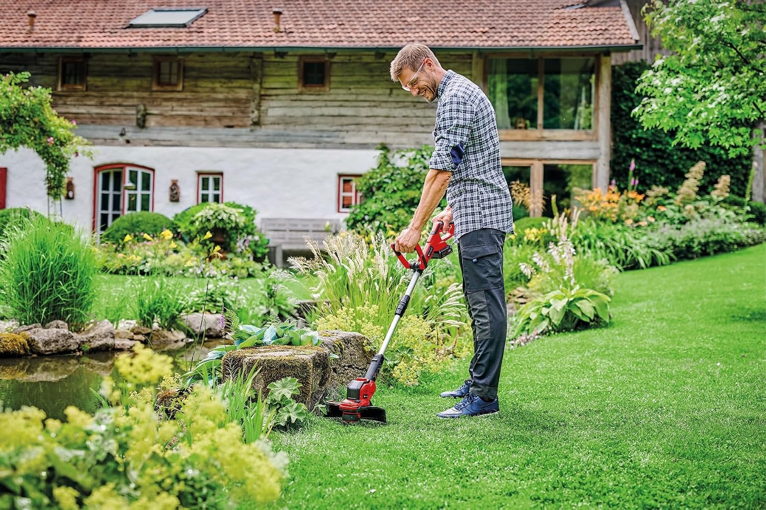 Einhell Accu-Grastrimmer GE-CT 18/28 Li TC-Solo - Rood/Zwart - Maaibreedte 28 cm