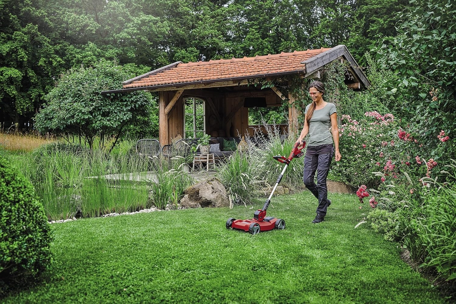 Einhell Accu-Grastrimmer GE-CT 18/28 Li TC-Solo - Rood/Zwart - Maaibreedte 28 cm