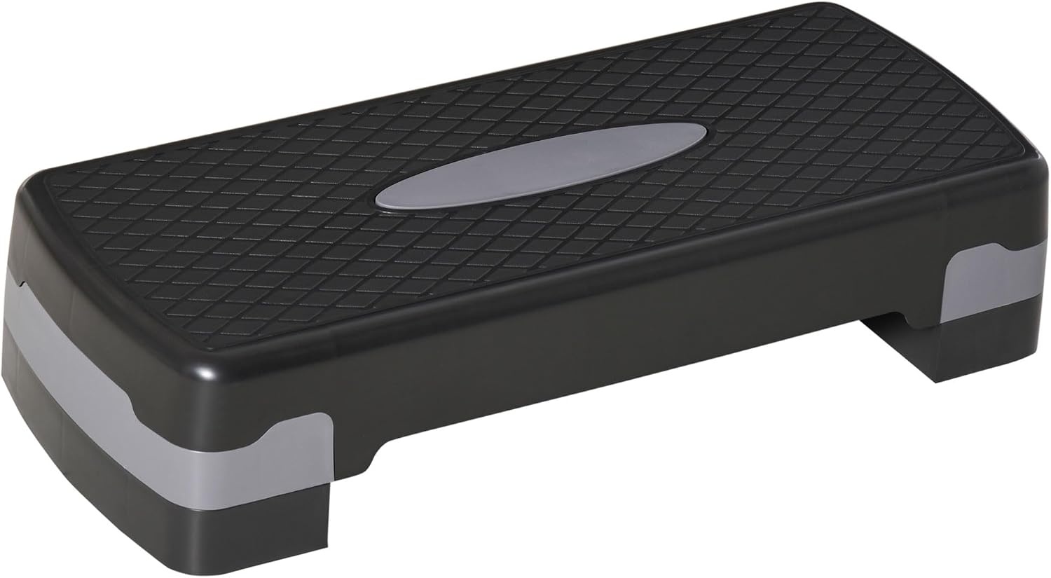 HOMCOM Stepper Aerobic Fitness in hoogte verstelbaar 2 niveaus antislip oppervlak kunststof 68 x 29 x 15 cm